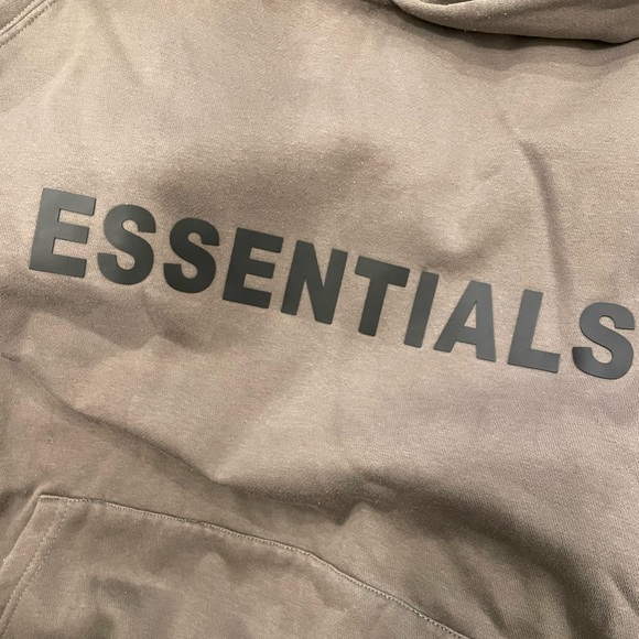 Brown essentials fear of god hoodie - Picture 3 of 5